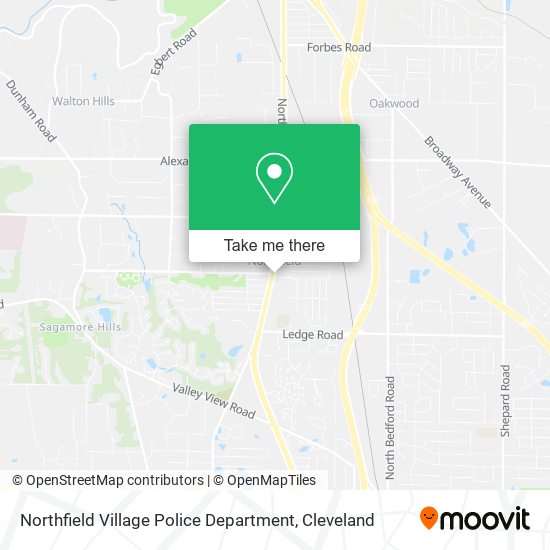 Northfield Village Police Department map