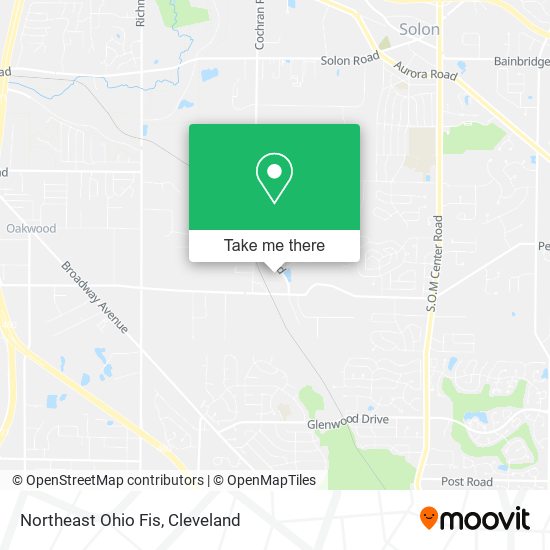 Mapa de Northeast Ohio Fis