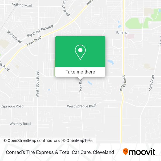 Mapa de Conrad's Tire Express & Total Car Care