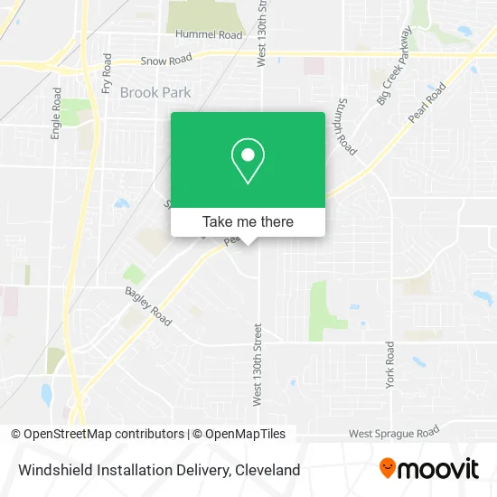 Windshield Installation Delivery map