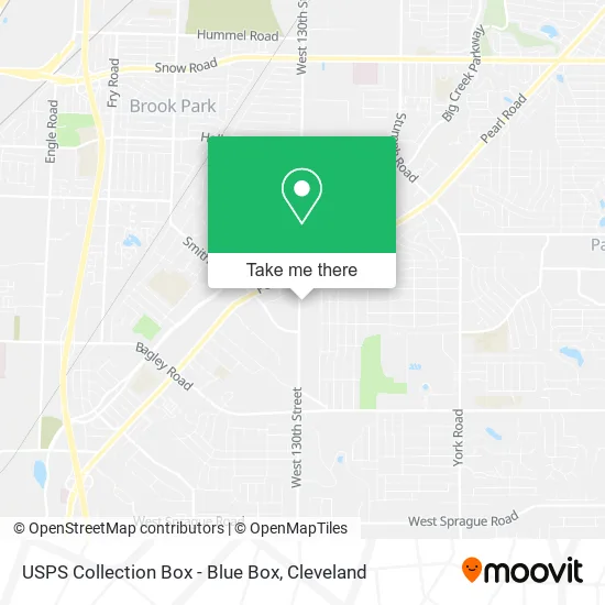 USPS Collection Box - Blue Box map
