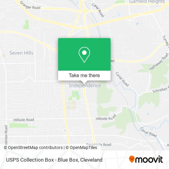 Mapa de USPS Collection Box - Blue Box