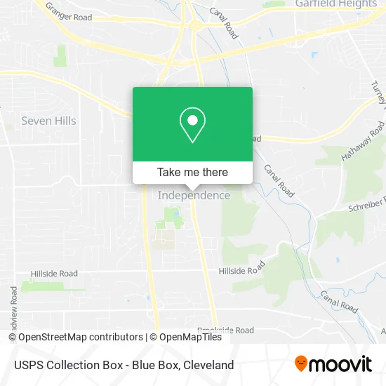 USPS Collection Box - Blue Box map