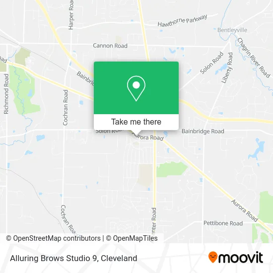 Alluring Brows Studio 9 map