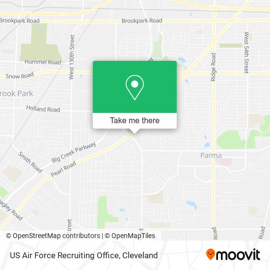 US Air Force Recruiting Office map