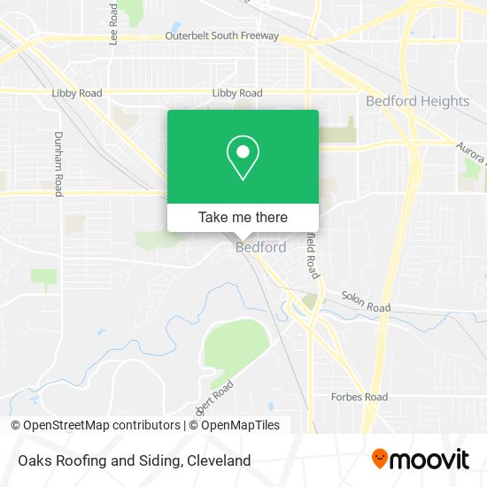 Oaks Roofing and Siding map