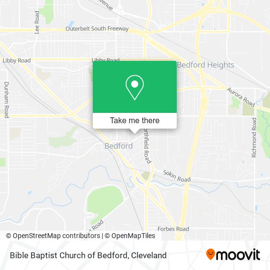 Mapa de Bible Baptist Church of Bedford
