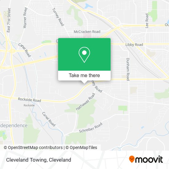 Cleveland Towing map