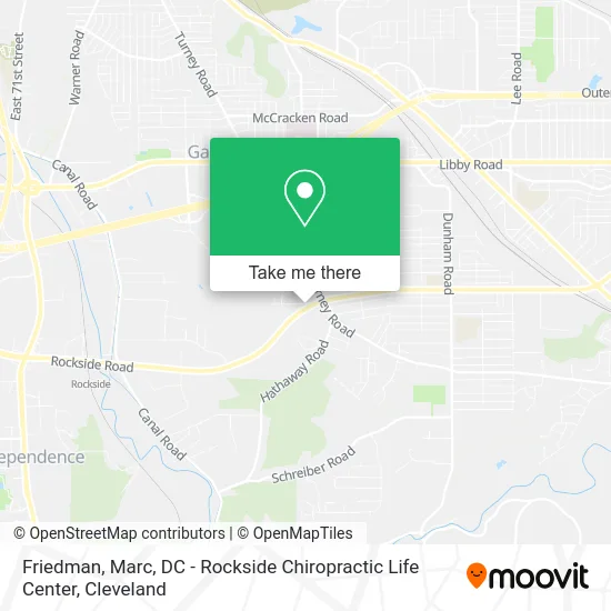 Friedman, Marc, DC - Rockside Chiropractic Life Center map