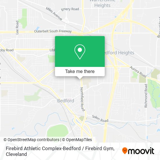 Mapa de Firebird Athletic Complex-Bedford / Firebird Gym