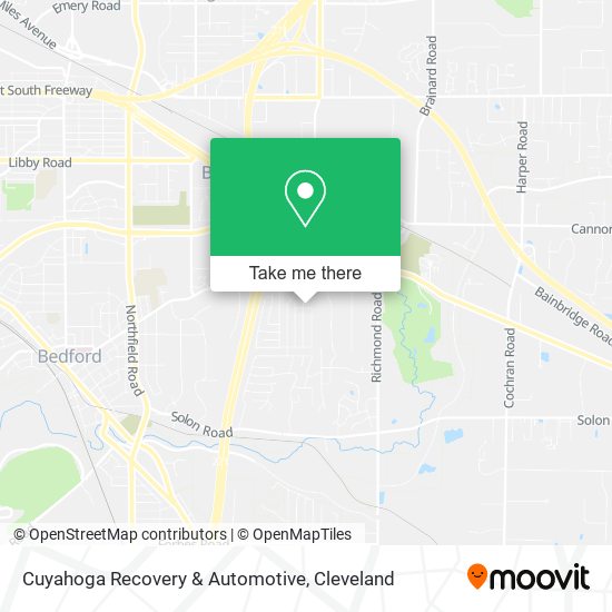 Cuyahoga Recovery & Automotive map