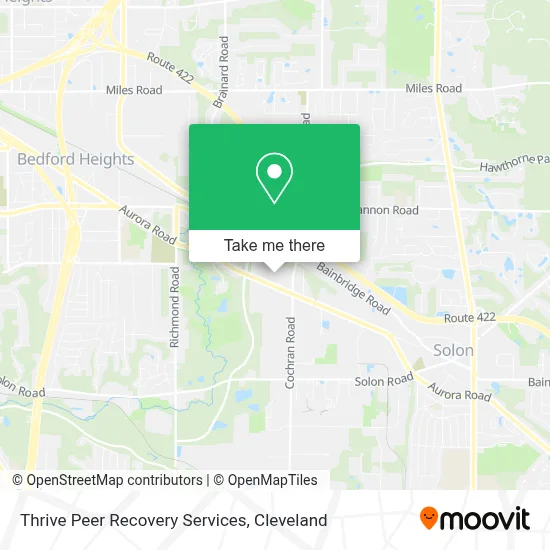 Thrive Peer Recovery Services map