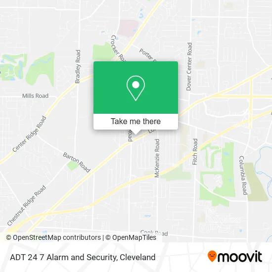 ADT 24 7 Alarm and Security map
