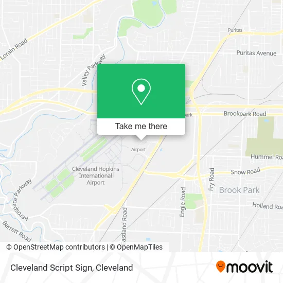Cleveland Script Sign map