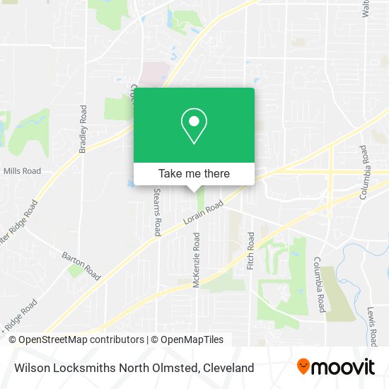 Wilson Locksmiths North Olmsted map
