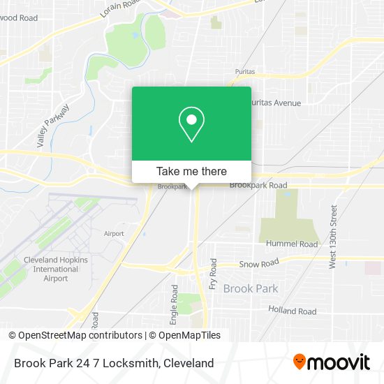 Mapa de Brook Park 24 7 Locksmith