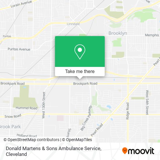 Donald Martens & Sons Ambulance Service map