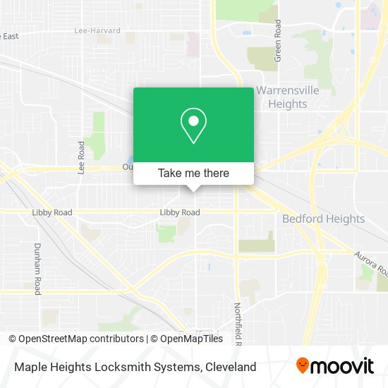 Mapa de Maple Heights Locksmith Systems