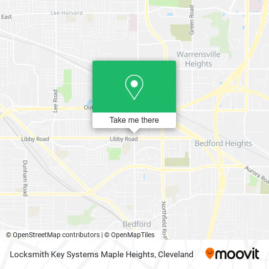 Mapa de Locksmith Key Systems Maple Heights