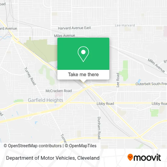 Department of Motor Vehicles map