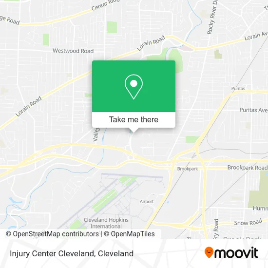 Injury Center Cleveland map