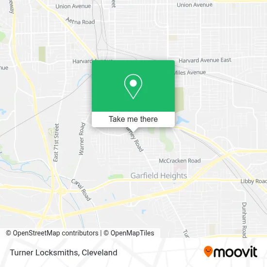 Turner Locksmiths map