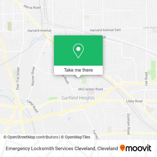 Mapa de Emergency Locksmith Services Cleveland