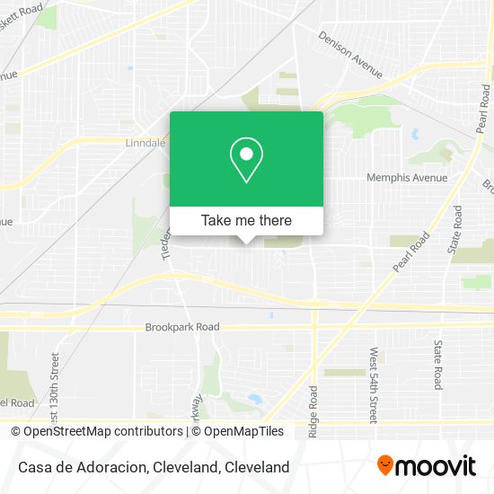 Casa de Adoracion, Cleveland map
