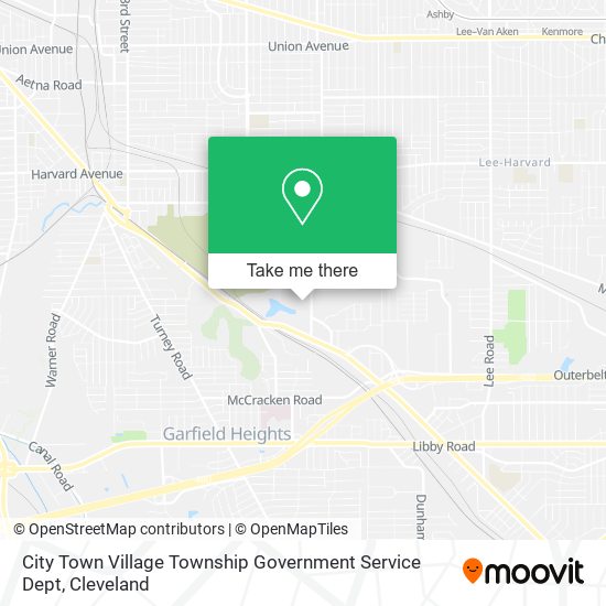 Mapa de City Town Village Township Government Service Dept