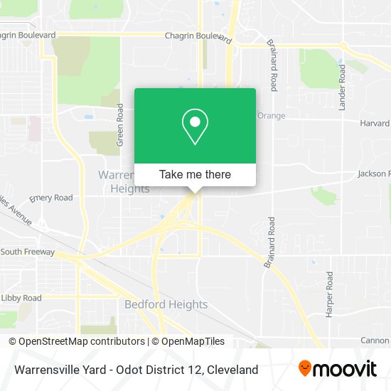 Mapa de Warrensville Yard - Odot District 12