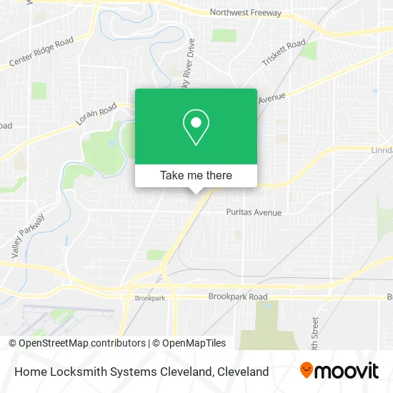 Home Locksmith Systems Cleveland map