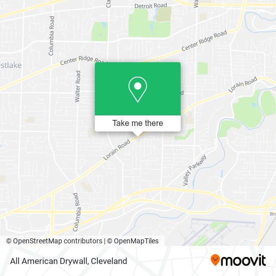All American Drywall map