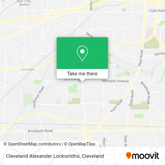 Cleveland Alexander Locksmiths map
