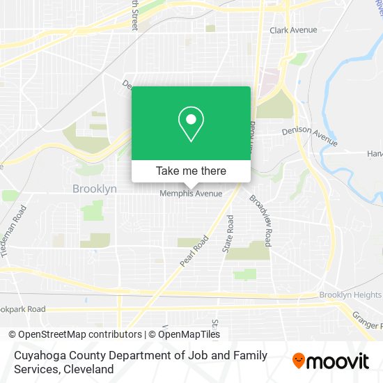 Mapa de Cuyahoga County Department of Job and Family Services