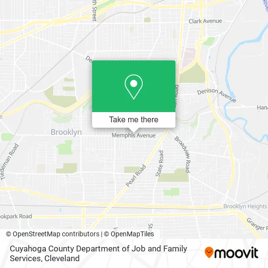 Cuyahoga County Department of Job and Family Services map
