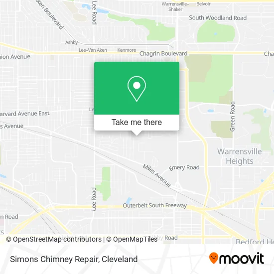 Simons Chimney Repair map