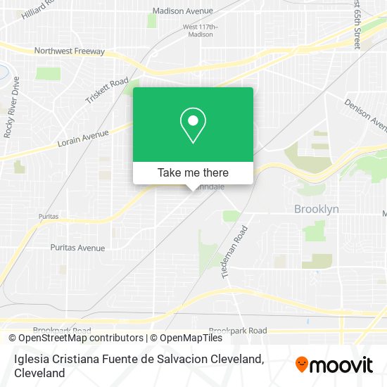 Mapa de Iglesia Cristiana Fuente de Salvacion Cleveland