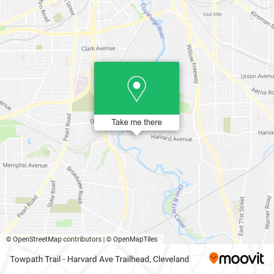 Mapa de Towpath Trail - Harvard Ave Trailhead