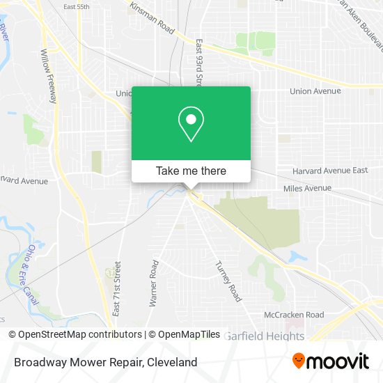 Mapa de Broadway Mower Repair