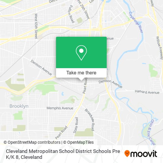 Mapa de Cleveland Metropolitan School District Schools Pre K / K 8