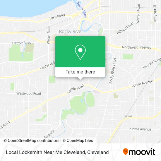 Local Locksmith Near Me Cleveland map