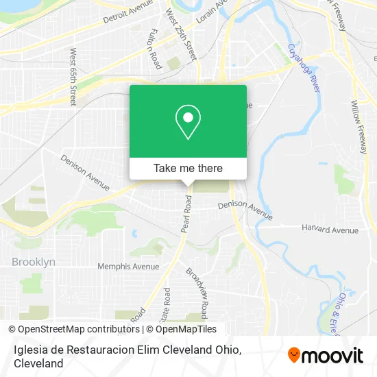 Iglesia de Restauracion Elim Cleveland Ohio map