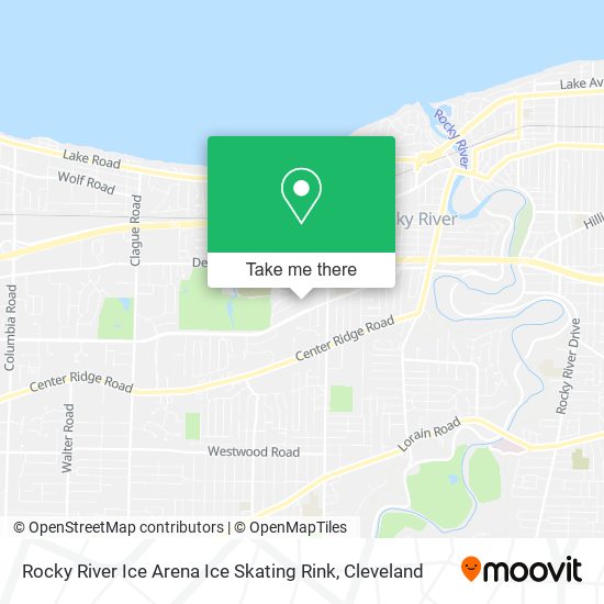 Rocky River Ice Arena Ice Skating Rink map
