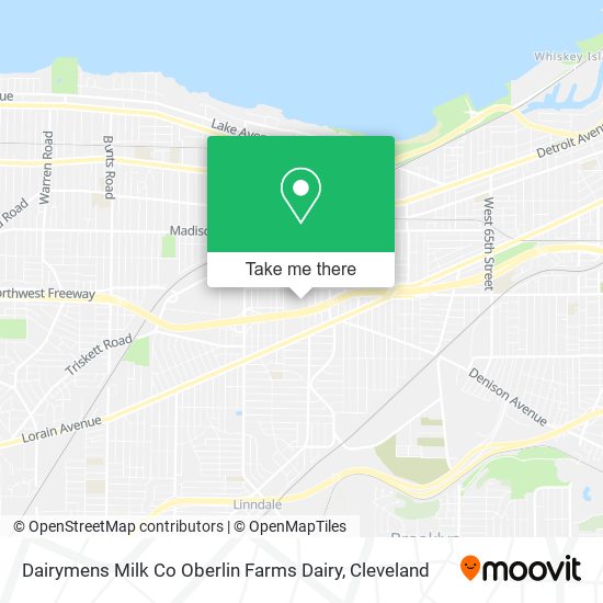 Mapa de Dairymens Milk Co Oberlin Farms Dairy