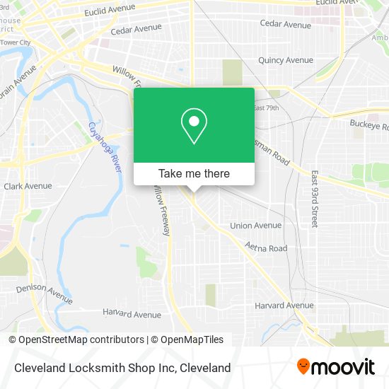 Mapa de Cleveland Locksmith Shop Inc