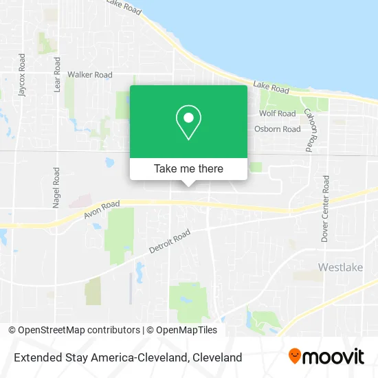 Mapa de Extended Stay America-Cleveland