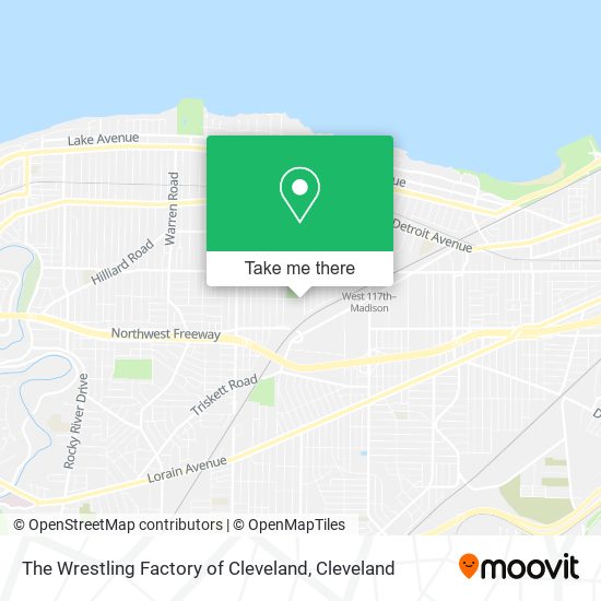 The Wrestling Factory of Cleveland map