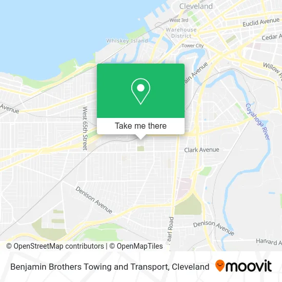 Benjamin Brothers Towing and Transport map