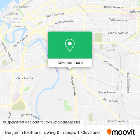 Benjamin Brothers Towing & Transport map