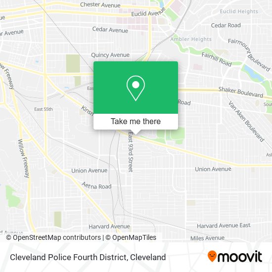 Cleveland Police Fourth District map